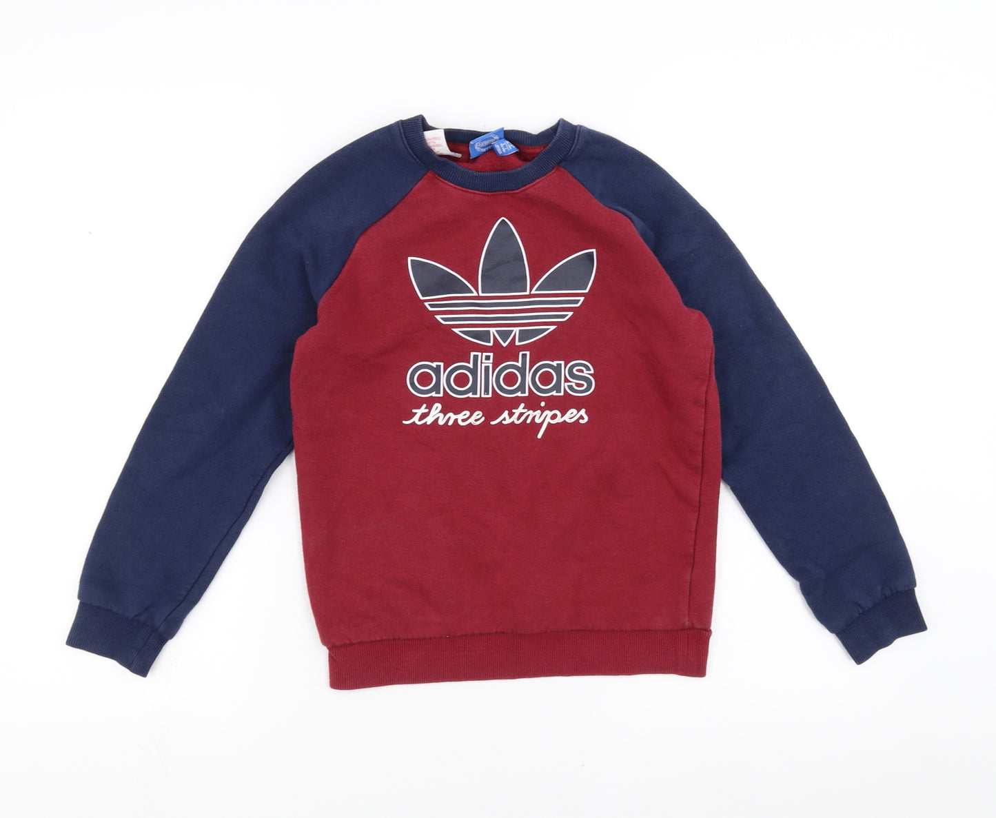 adidas Boys Purple   Pullover Sweatshirt Size 9-10 Years  - burgundy