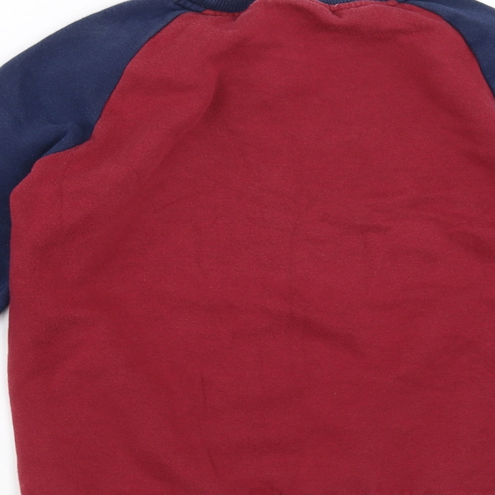 adidas Boys Purple   Pullover Sweatshirt Size 9-10 Years  - burgundy