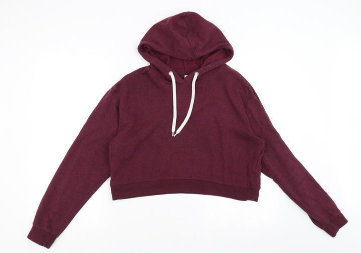 Divided by H&M Womens Purple Pullover Hoodie Size M - cropped