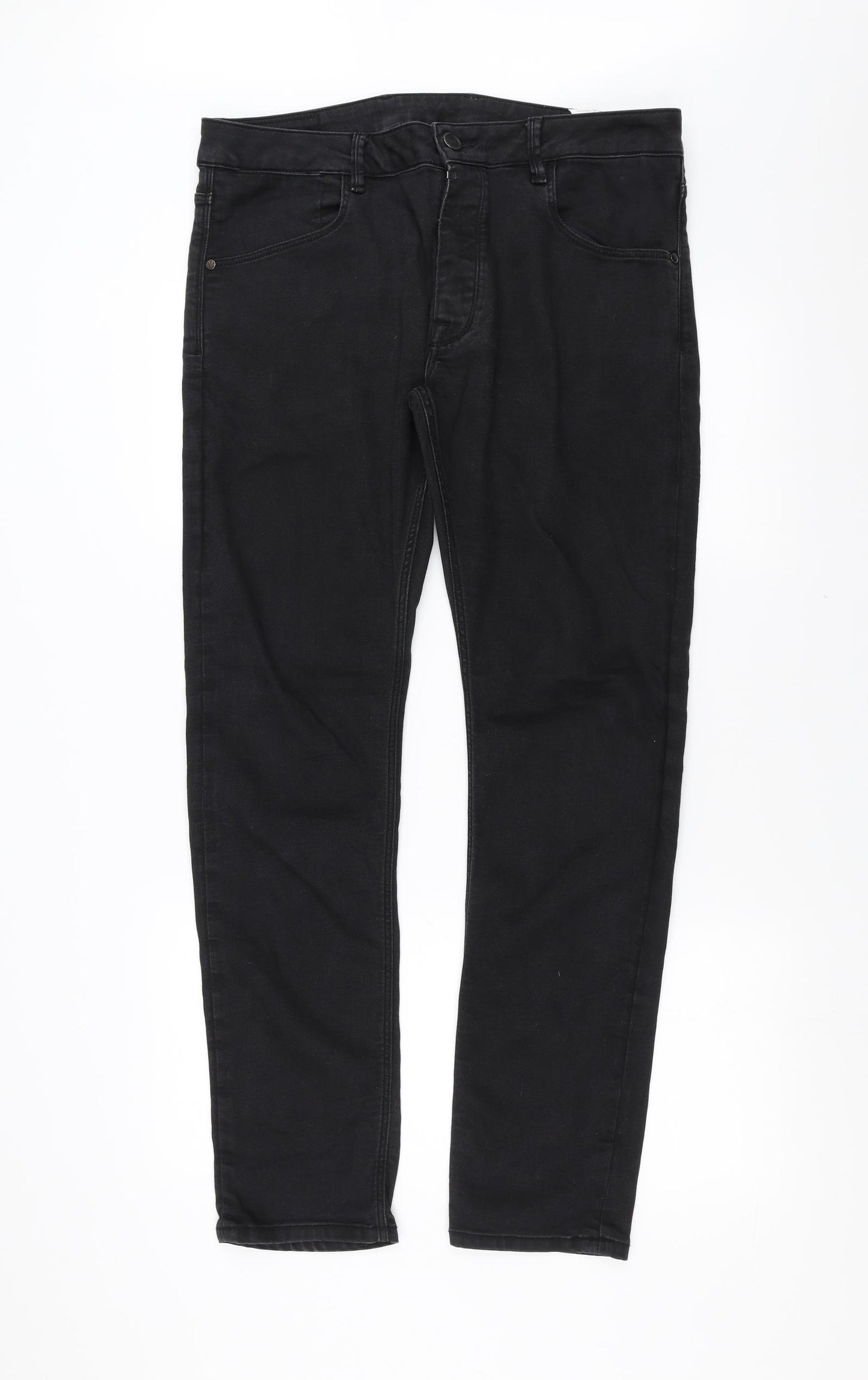 Freesoul Mens Black  Denim Straight Jeans Size 36 in L32 in