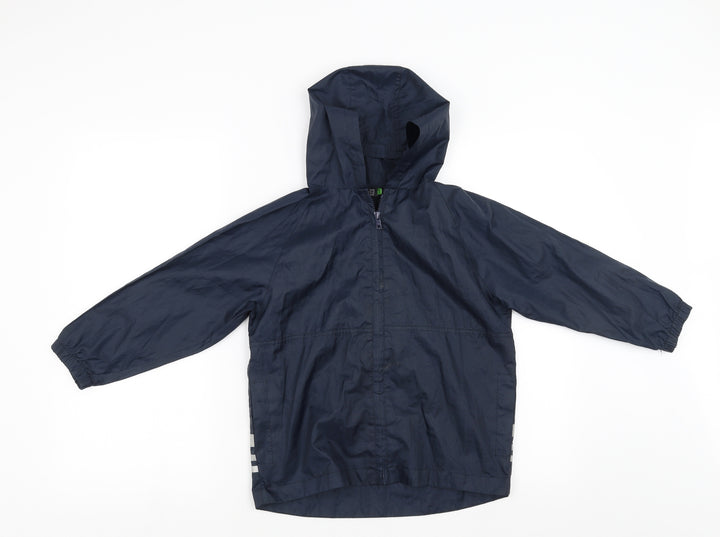 Sainsburys Boys Blue Rain Coat Coat Size 6 Years