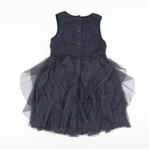 Primark Girls Blue   Ball Gown  Size 6-7 Years  - Sequin