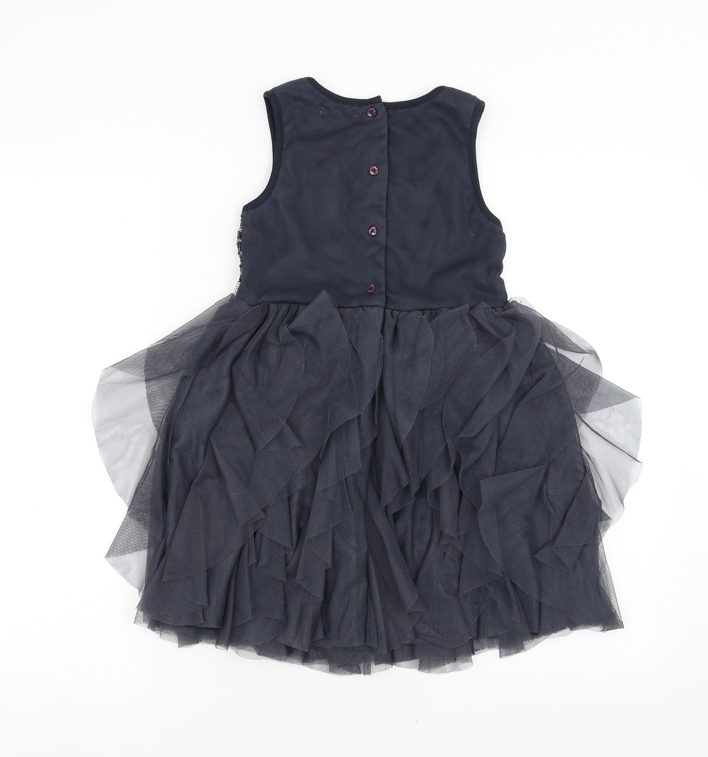 Primark Girls Blue   Ball Gown  Size 6-7 Years  - Sequin