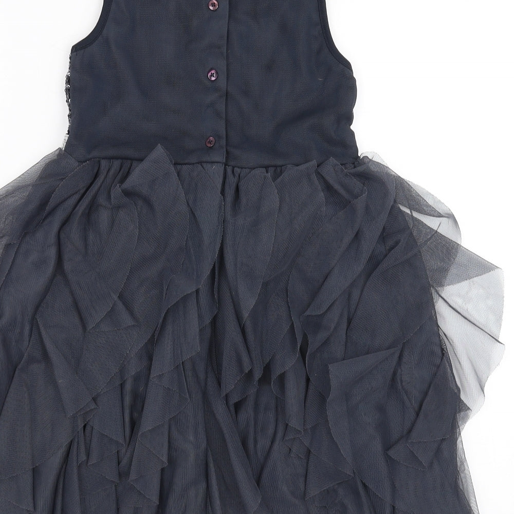 Primark Girls Blue   Ball Gown  Size 6-7 Years  - Sequin