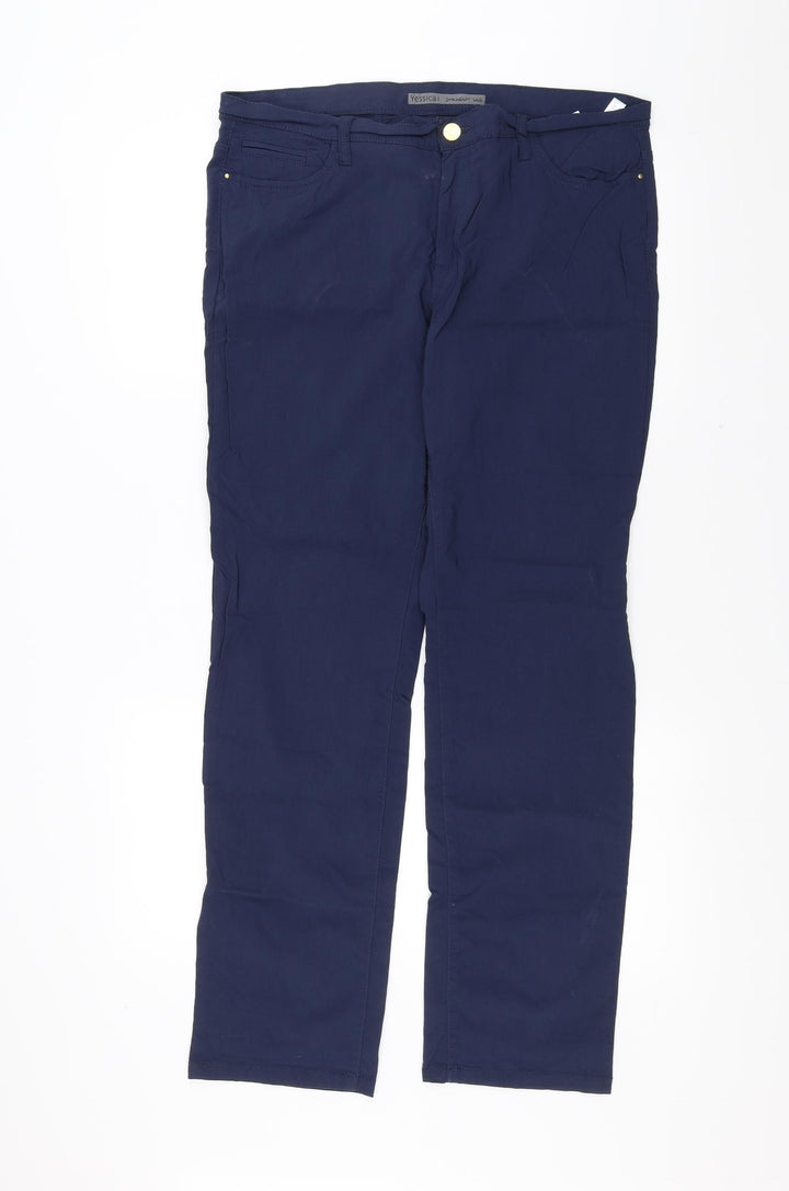 Yessica Womens Blue   Trousers  Size 18 L30 in