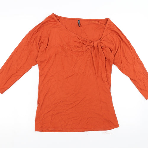 Pretty Girl Womens Orange   Basic Blouse Size L