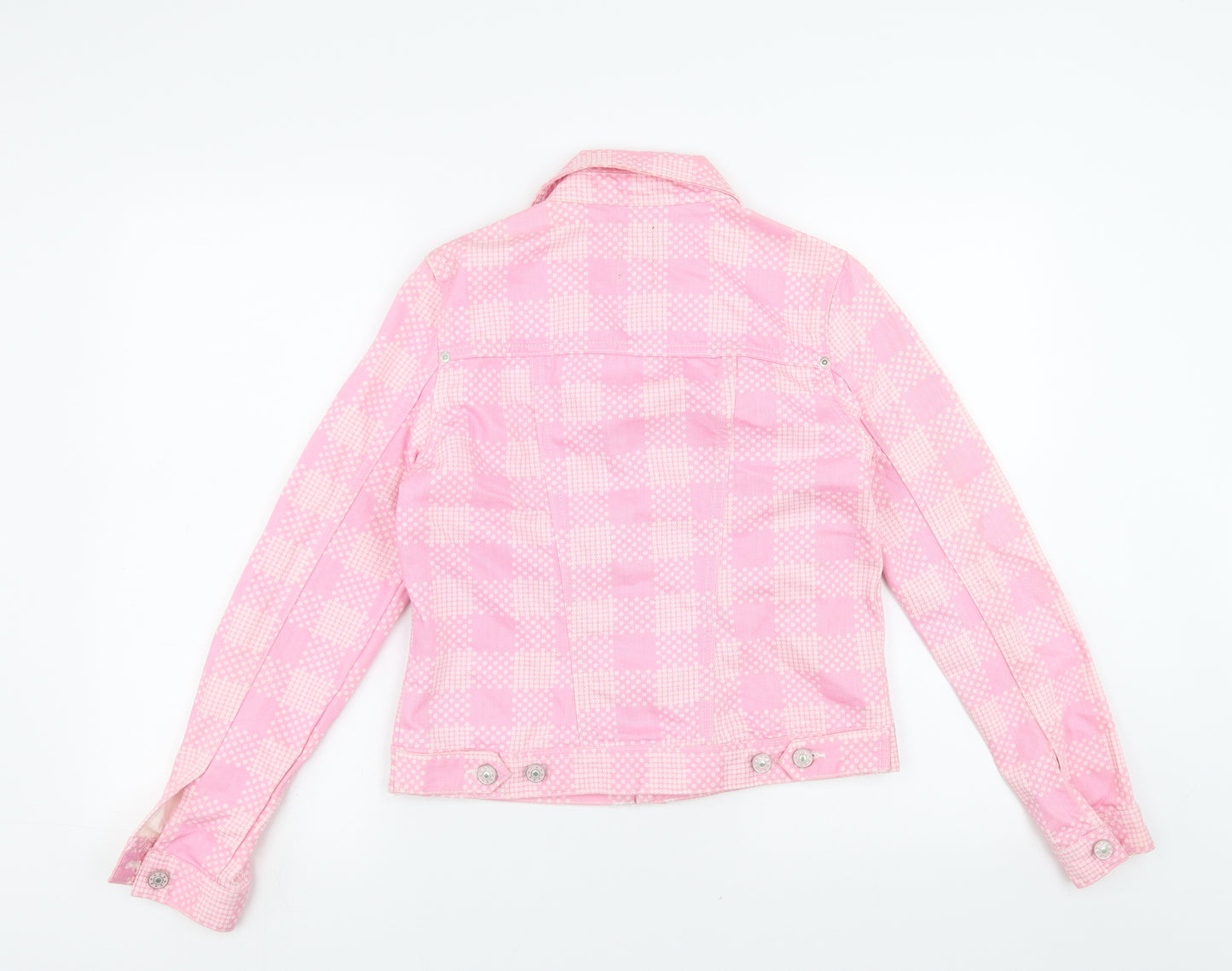 River Island Womens Pink Floral Denim Jacket  Size 10