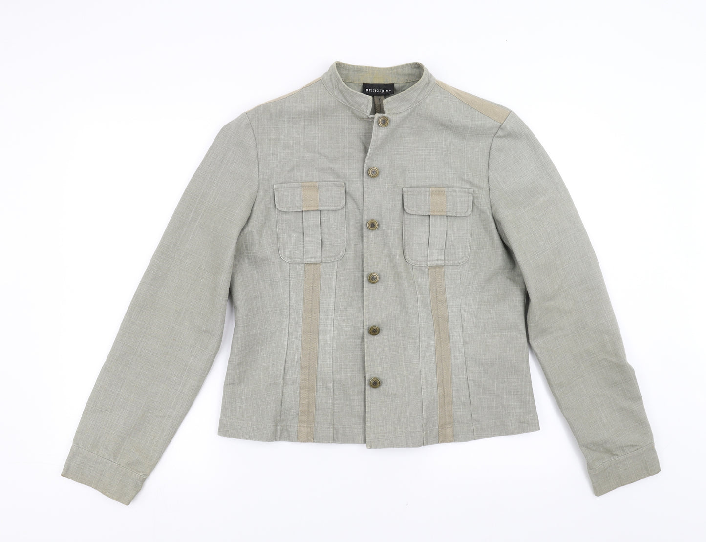 Principles Womens Green  Denim Jacket  Size 14