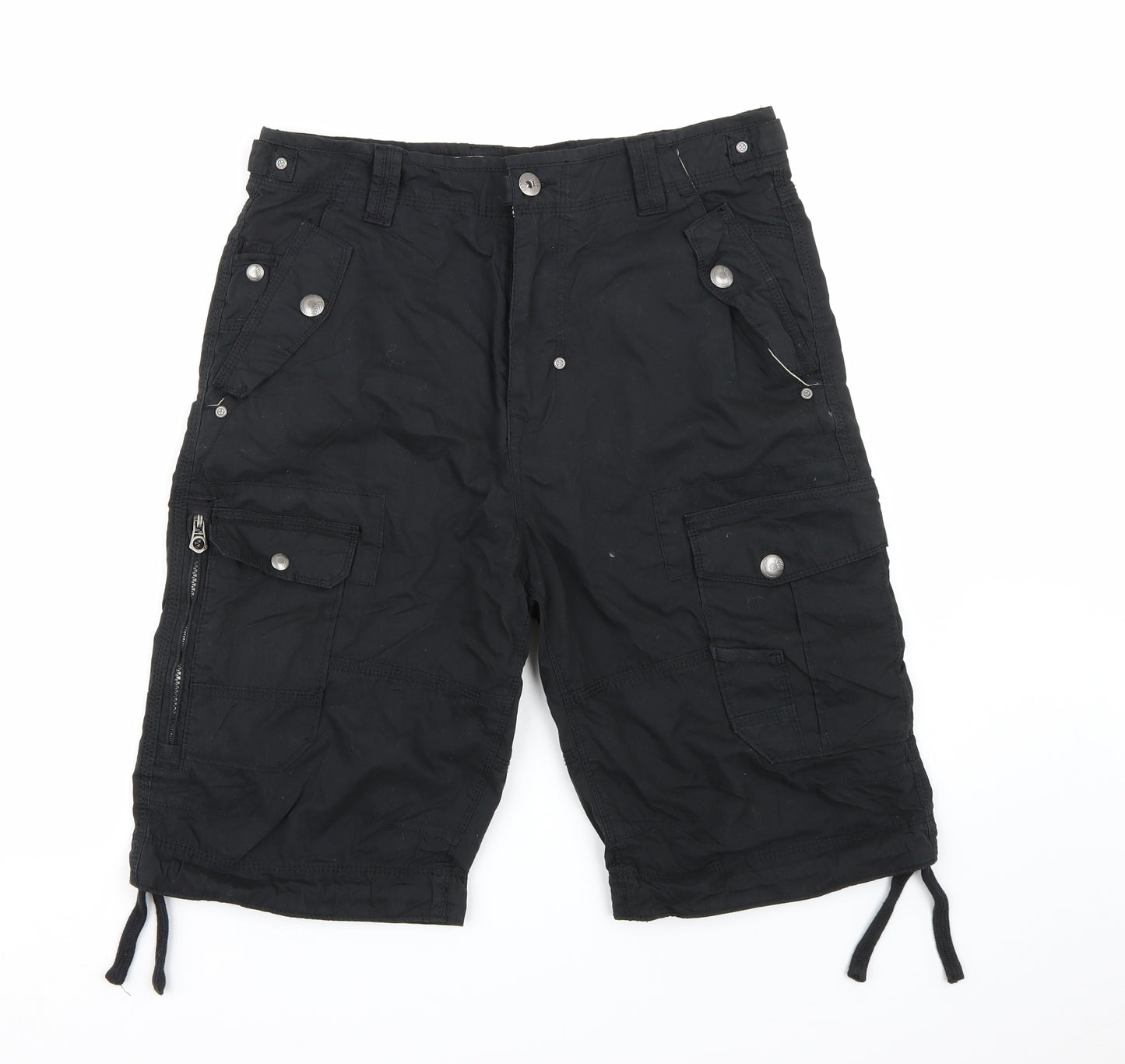 Preworn Mens Black   Cargo Shorts Size 32 in