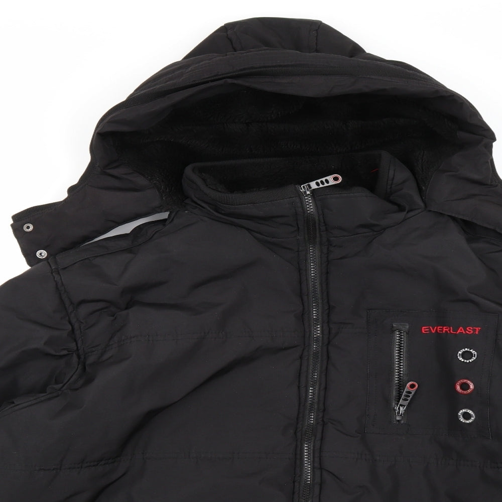 Everlast Mens Black   Parka Coat Size 2XL