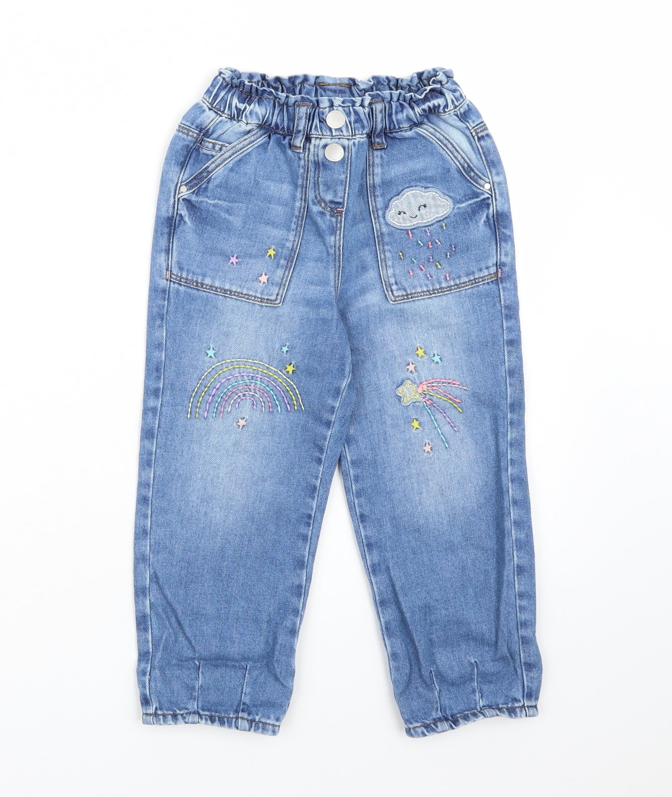 NEXT Girls Blue  Denim Straight Jeans Size 4-5 Years