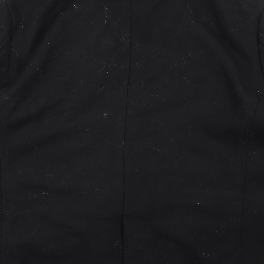 Jeff Banks Mens Black  Fleece Pea Coat Coat Size XL