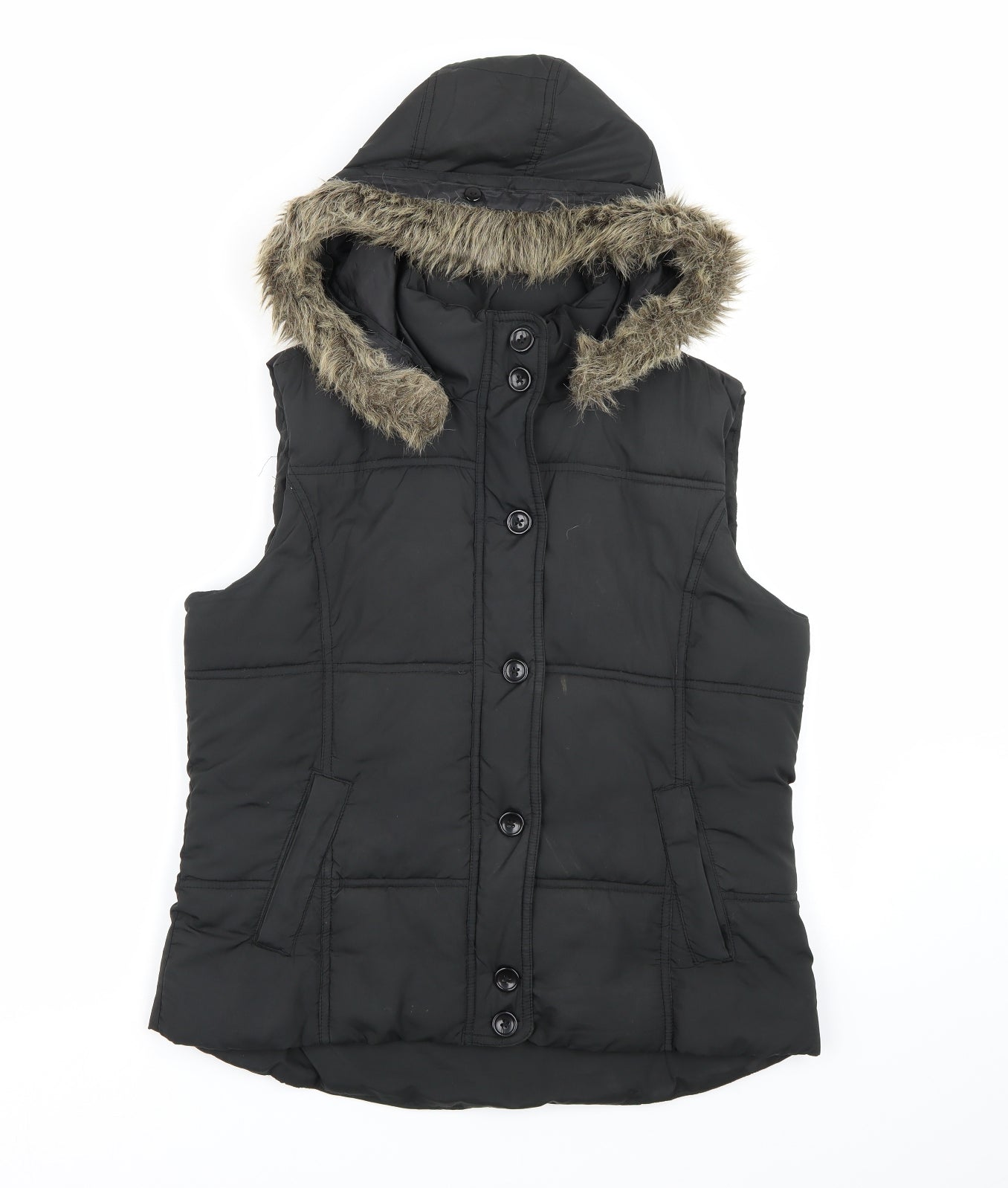 F&F Womens Black   Gilet Coat Size 14