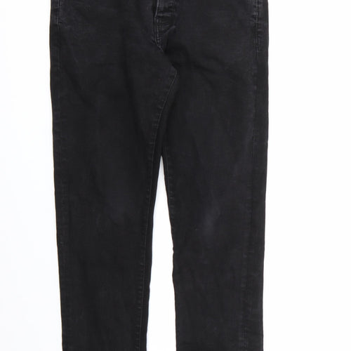 883 Police Mens Black  Denim Straight Jeans Size 32 in L28 in