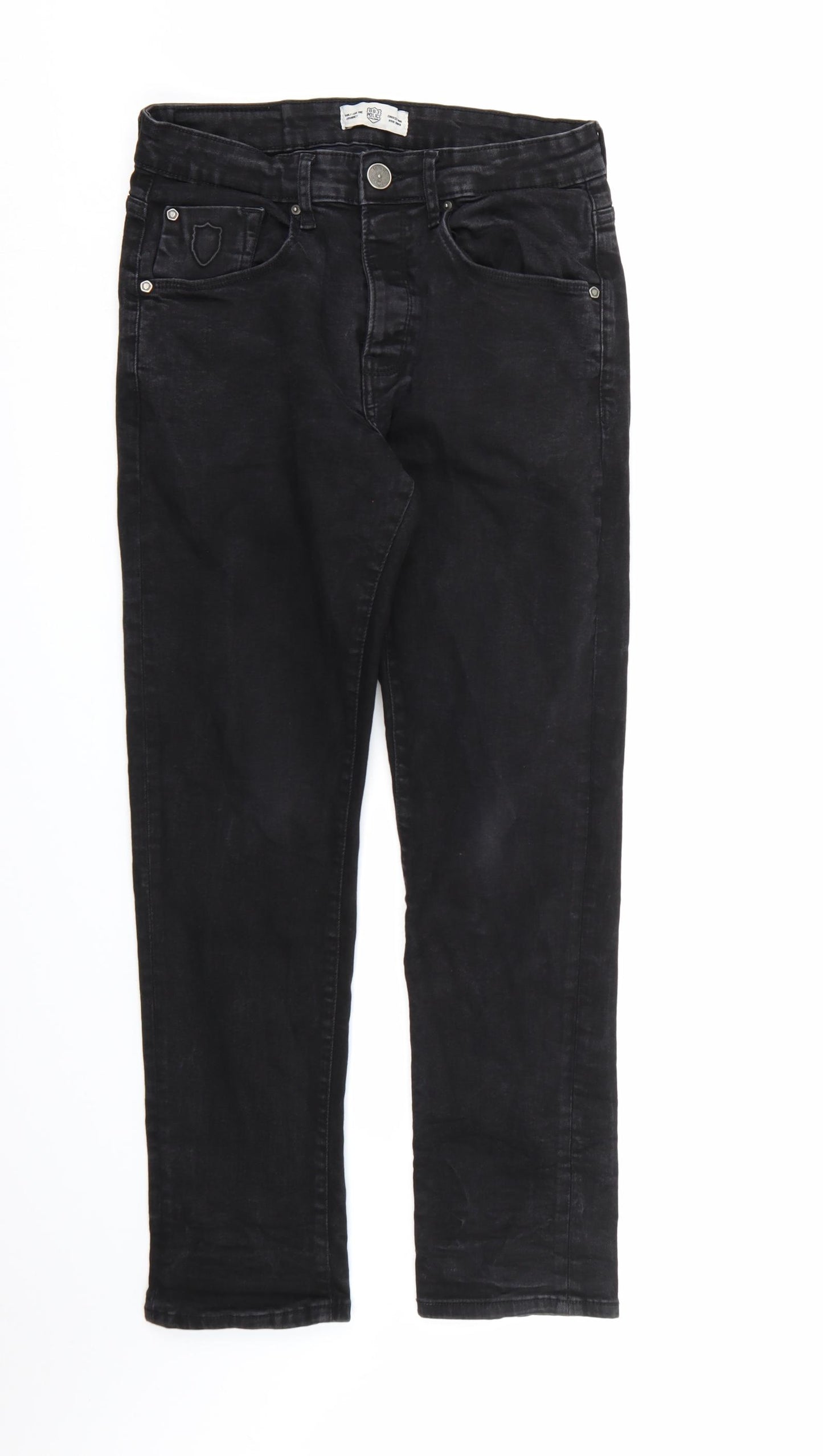 883 Police Mens Black  Denim Straight Jeans Size 32 in L28 in