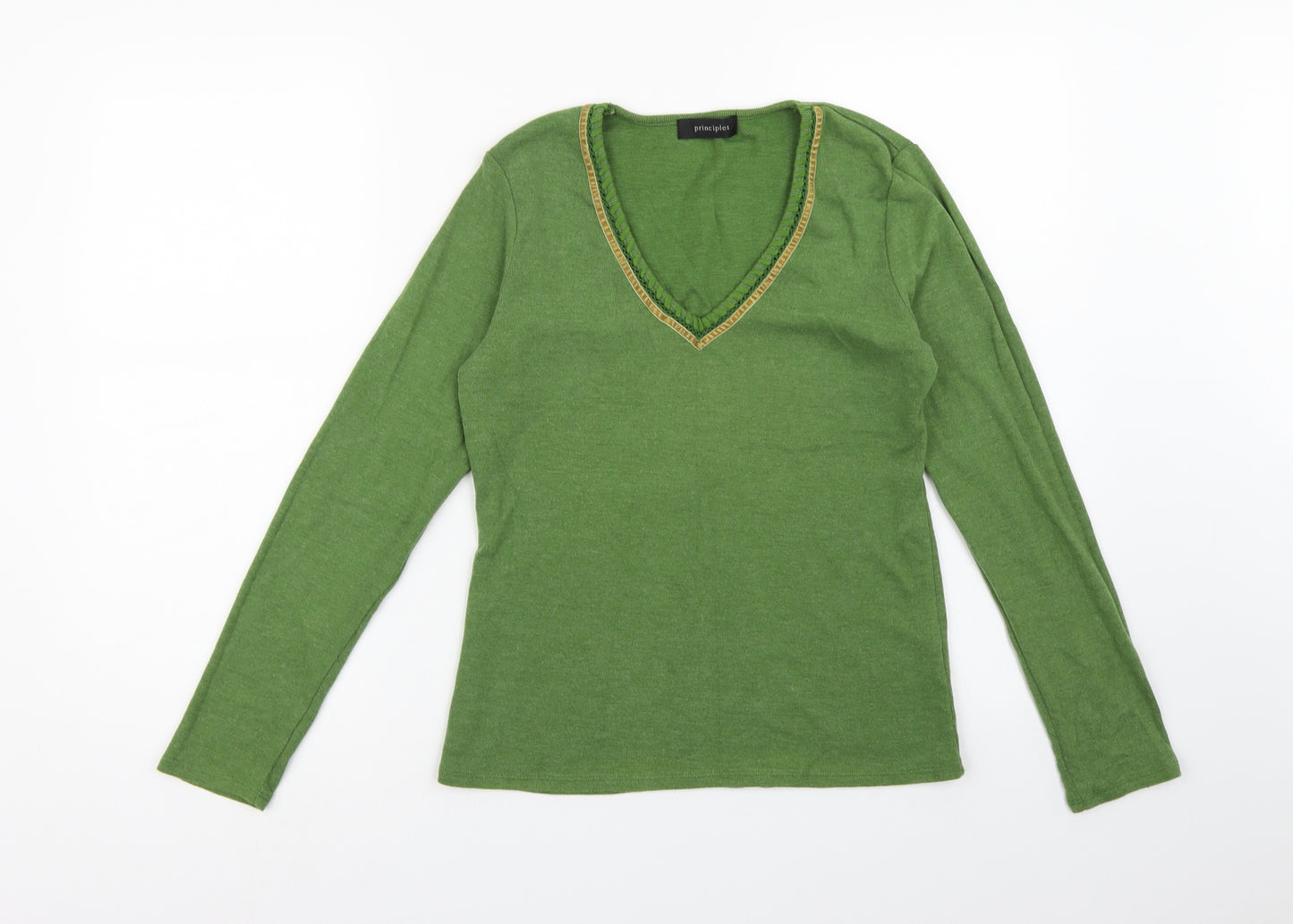 Principles Womens Green  Knit Pullover Jumper Size 12