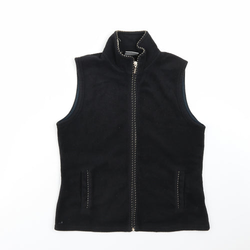 NEXT Womens Black  Fleece Gilet Jacket Size 12