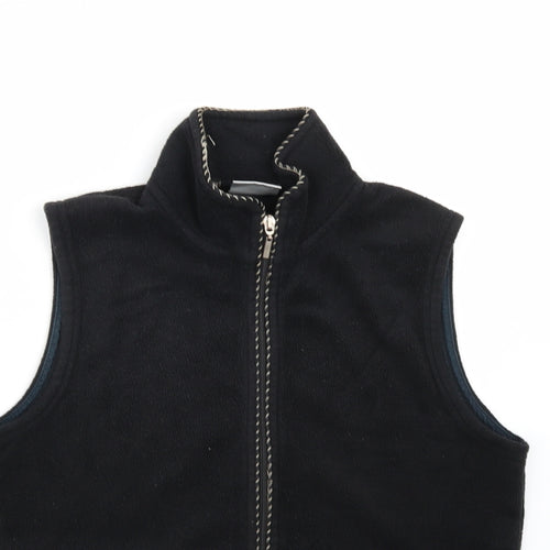 NEXT Womens Black  Fleece Gilet Jacket Size 12