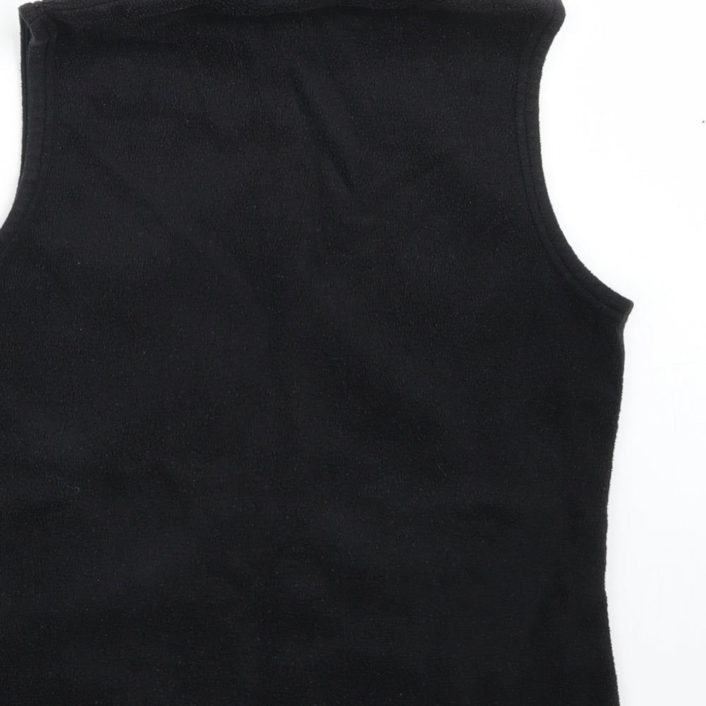 NEXT Womens Black  Fleece Gilet Jacket Size 12