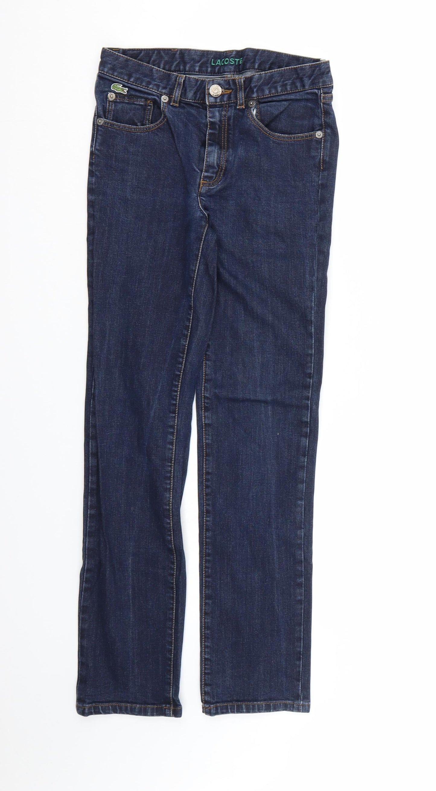 Lacoste Boys Blue  Denim Straight Jeans Size 12 Years