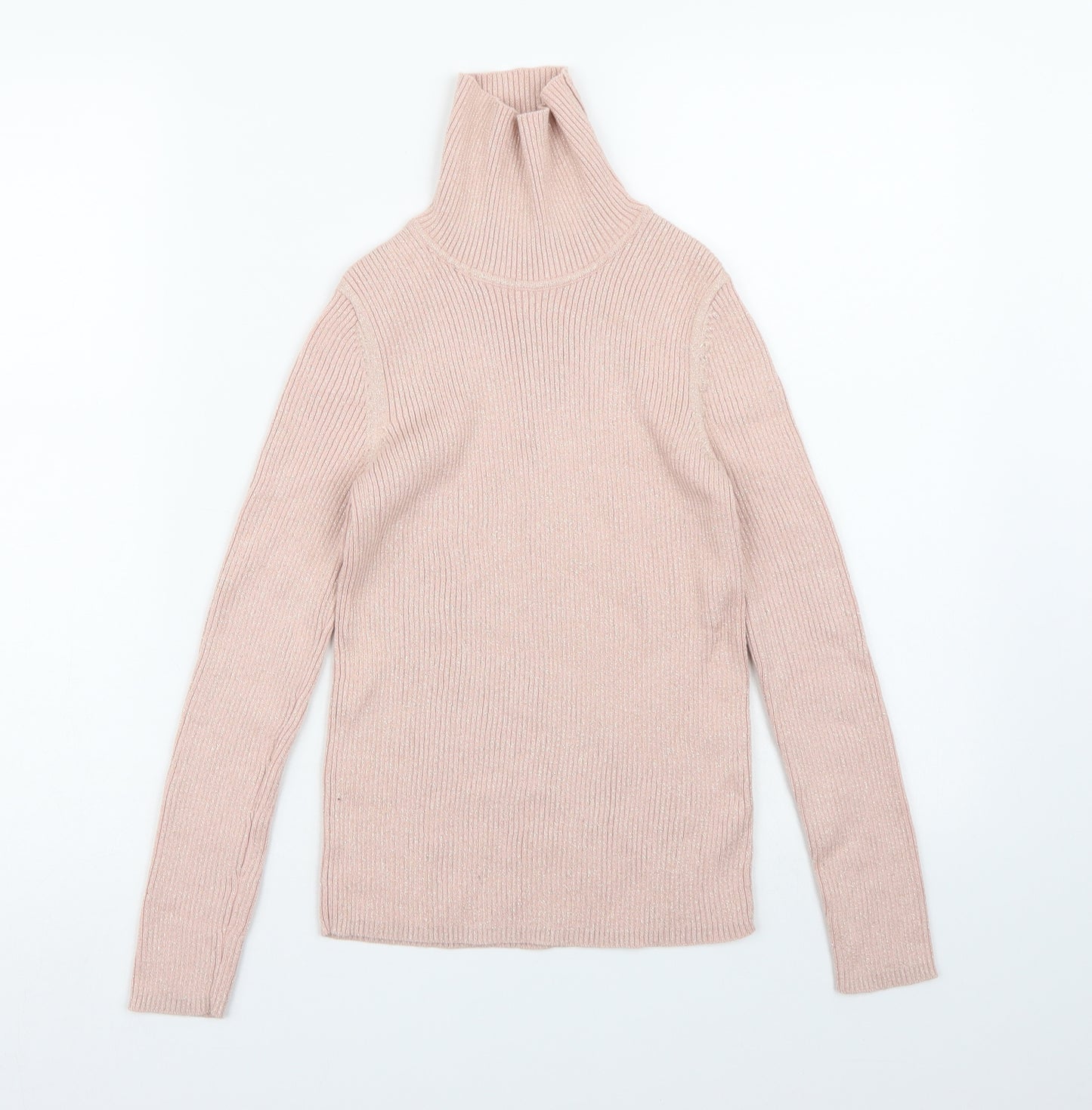 F&F Girls Pink  Knit Pullover Jumper Size 10-11 Years