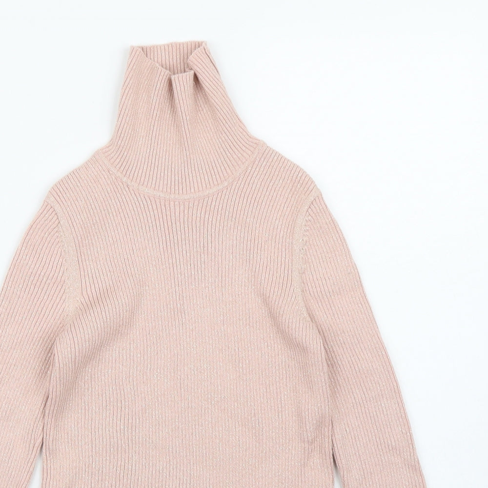 F&F Girls Pink  Knit Pullover Jumper Size 10-11 Years