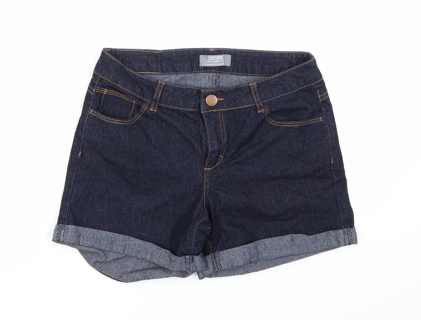 Dorothy Perkins Womens Blue  Denim Hot Pants Shorts Size 10