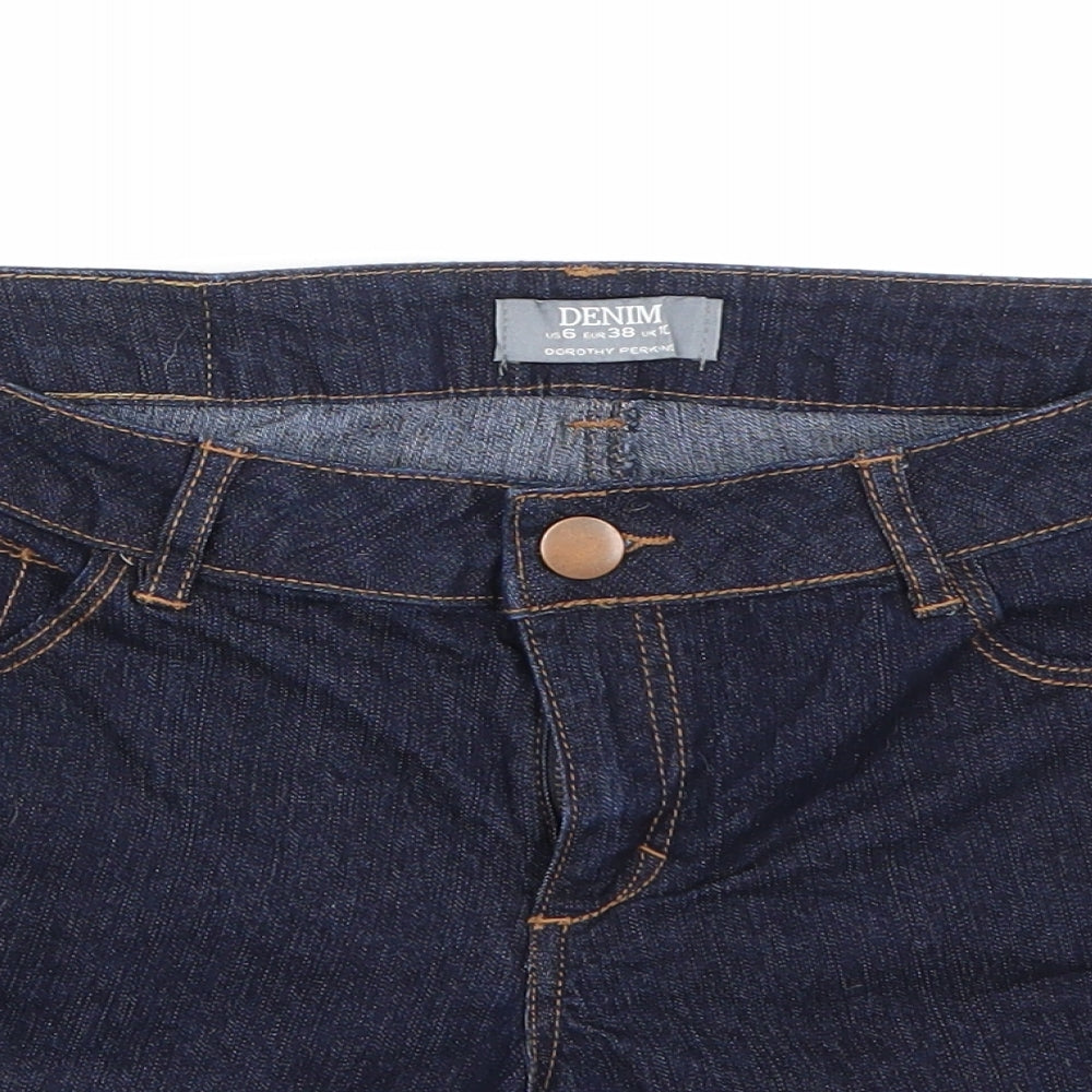 Dorothy Perkins Womens Blue  Denim Hot Pants Shorts Size 10