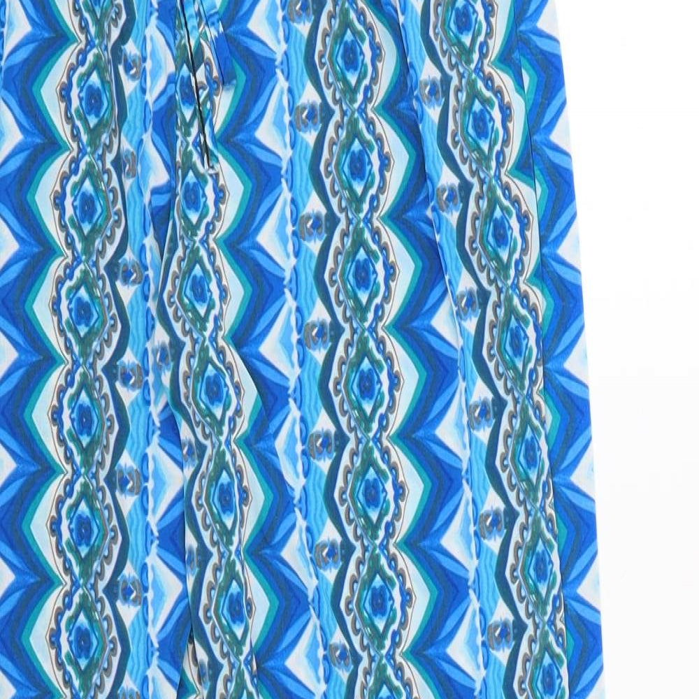 Preworn Womens Blue Geometric  Harem Trousers Size 24 in L30 in
