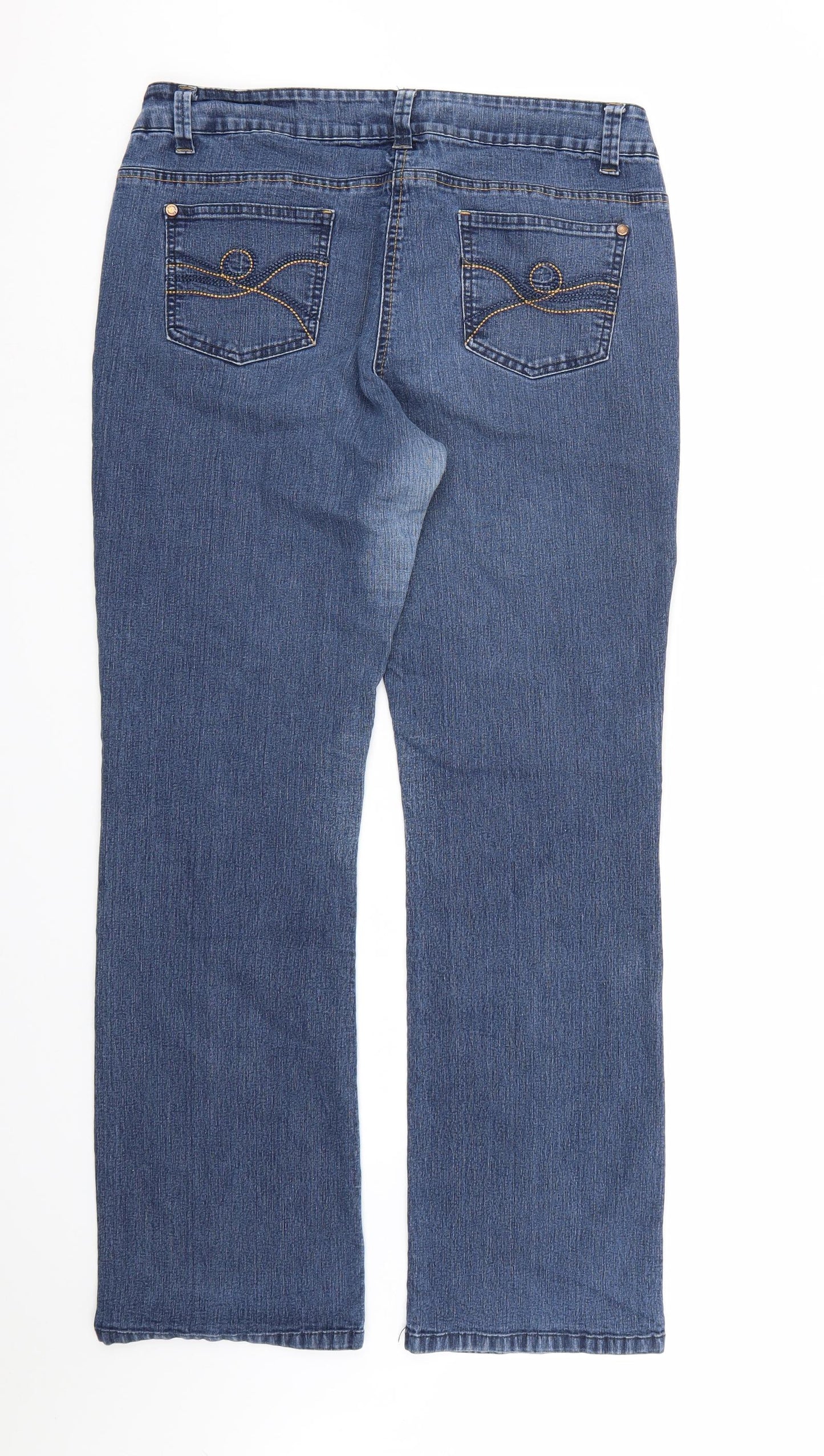 Cherokee Womens Blue  Denim Straight Jeans Size 16 L32 in