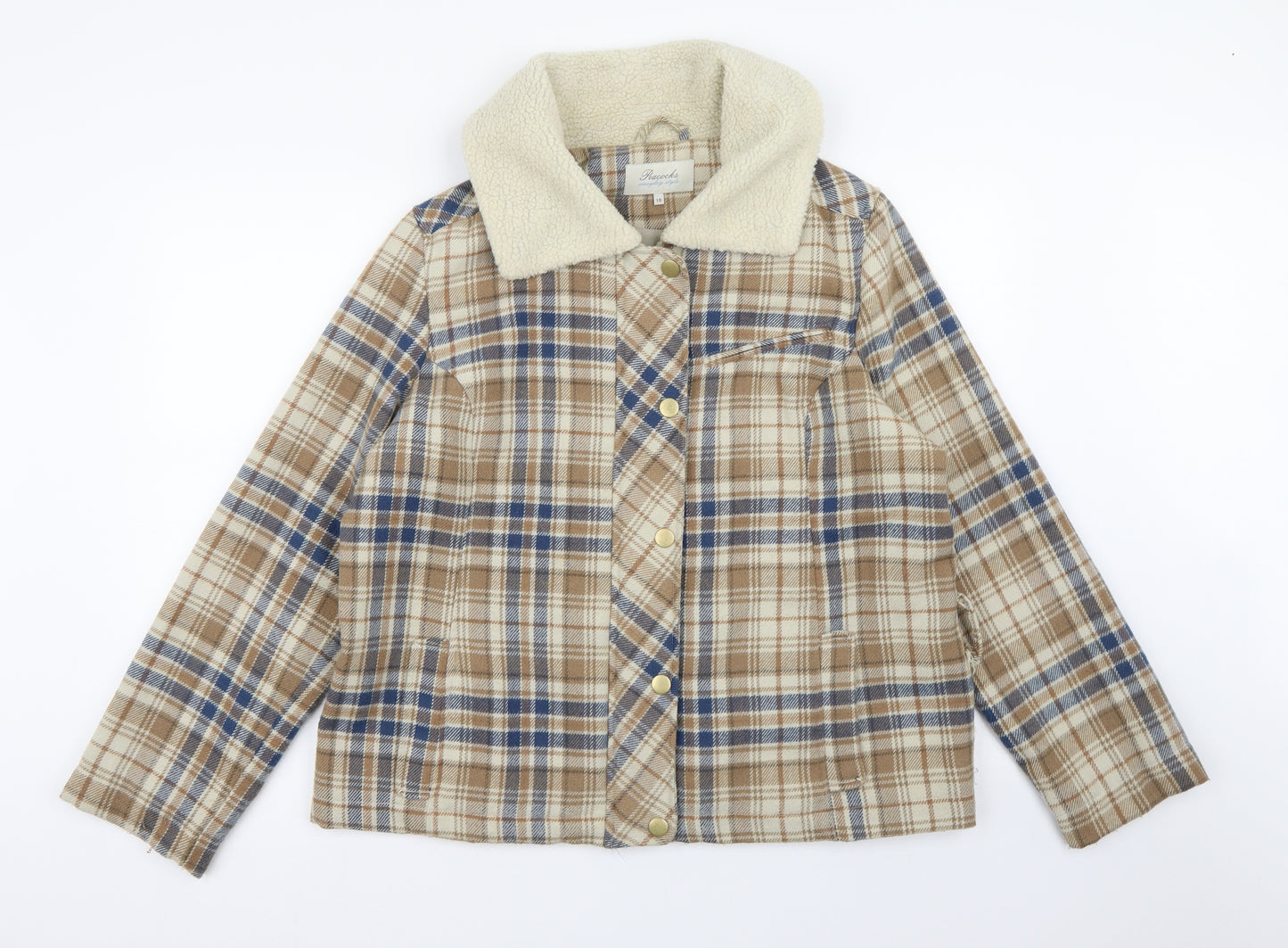 Peacocks Womens Brown Check  Jacket  Size 18
