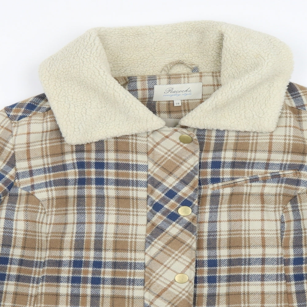 Peacocks Womens Brown Check  Jacket  Size 18