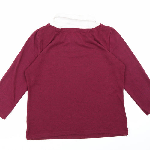 Isle Essentials Womens Purple  Knit Pullover Jumper Size 14