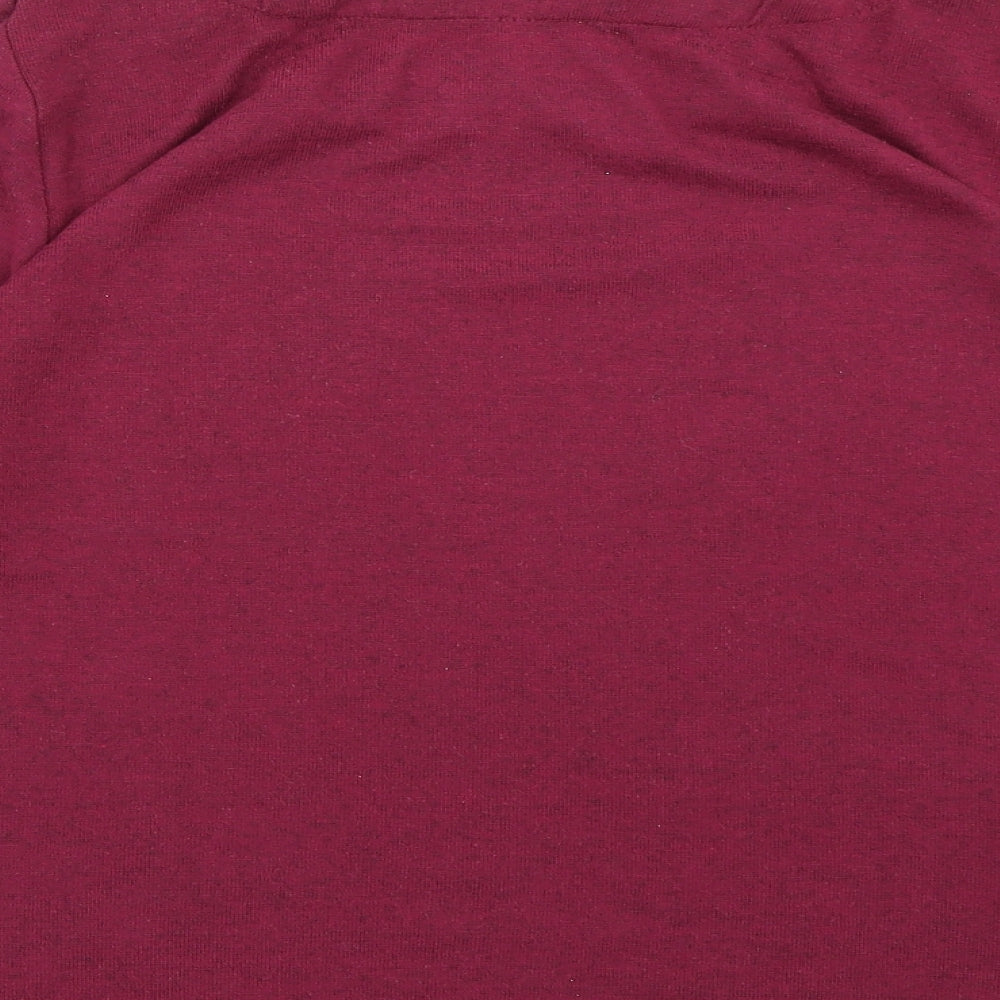 Isle Essentials Womens Purple  Knit Pullover Jumper Size 14