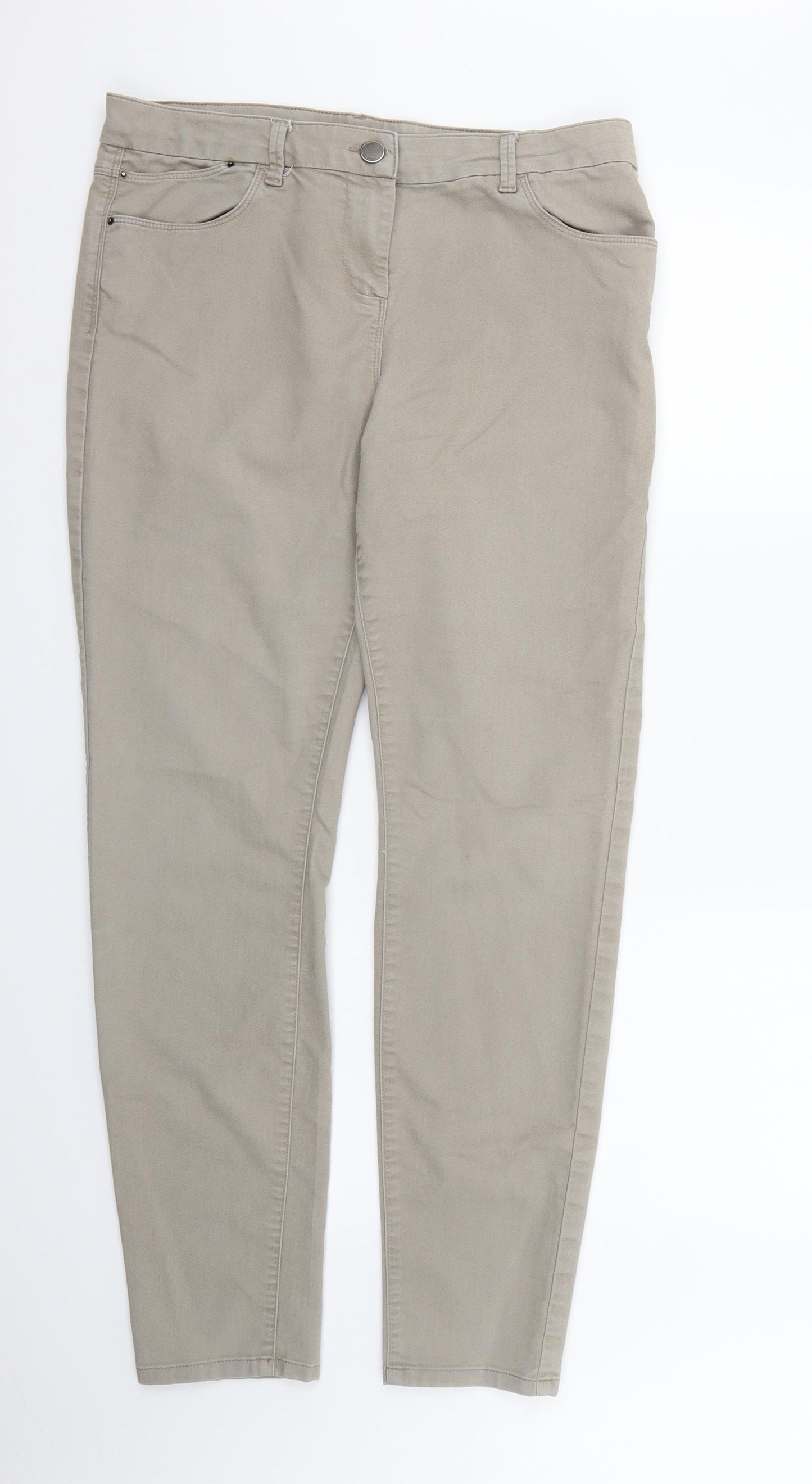 Marks and Spencer Womens Grey  Denim Jegging Jeans Size 16 L31 in