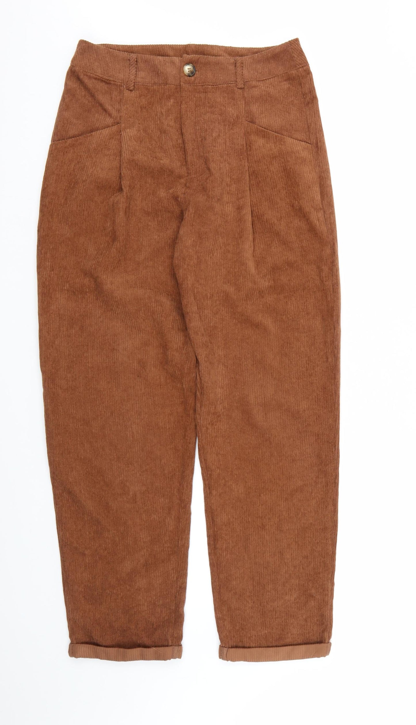 SHIEN Womens Brown  Corduroy Trousers  Size M L26 in