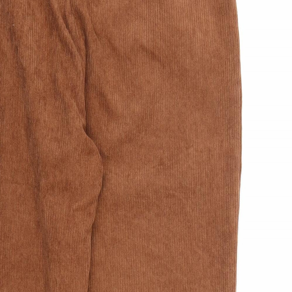 SHIEN Womens Brown  Corduroy Trousers  Size M L26 in