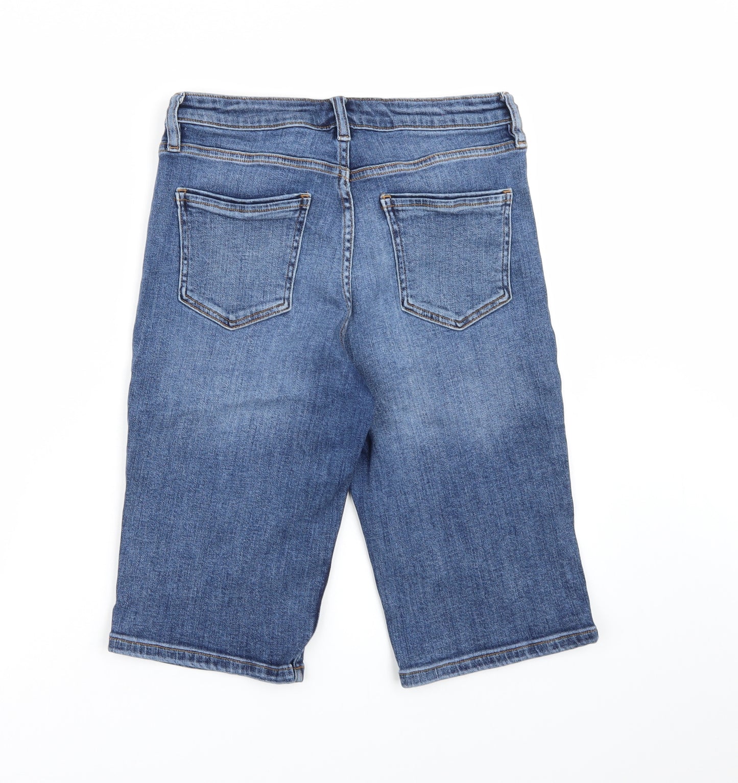 F&F Womens Blue  Denim Bermuda Shorts Size 10