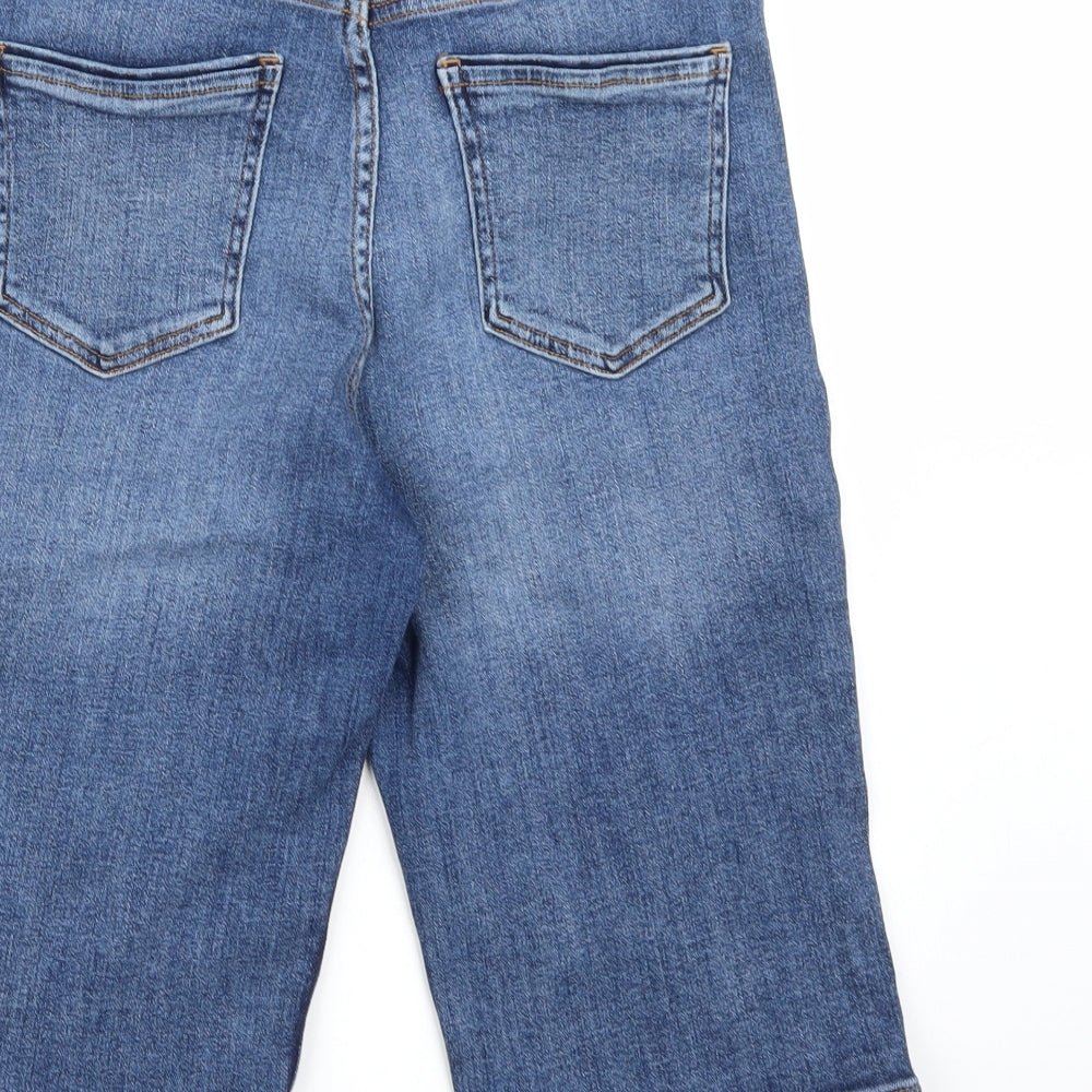 F&F Womens Blue  Denim Bermuda Shorts Size 10