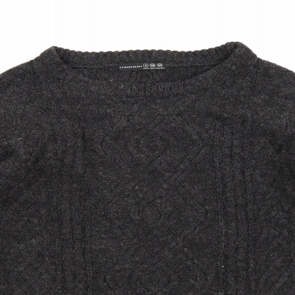 Atmosphere Womens Grey  Knit Pullover Jumper Size 8