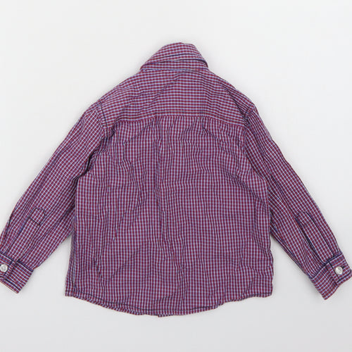 Junior J Boys Red Check  Basic Button-Up Size 18-24 Months