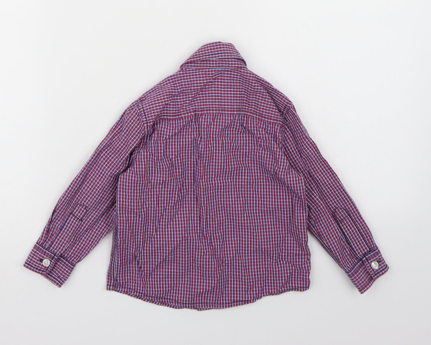 Junior J Boys Red Check  Basic Button-Up Size 18-24 Months