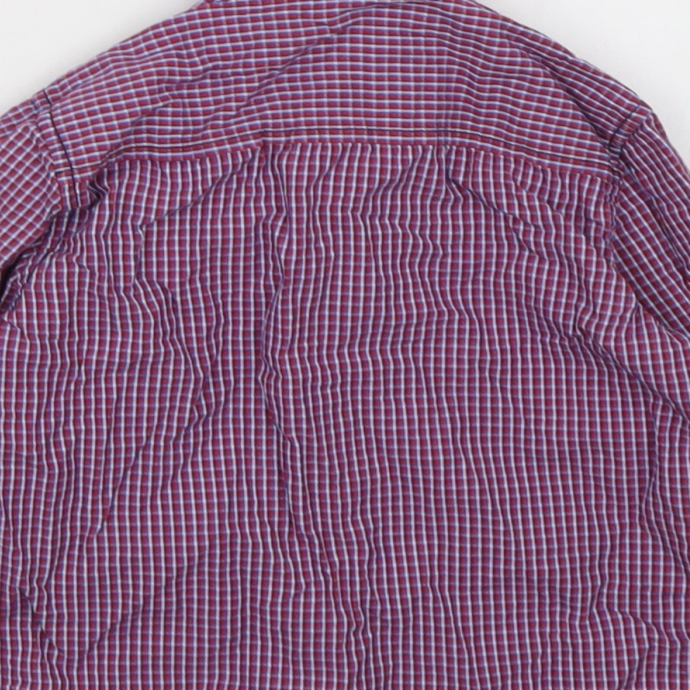 Junior J Boys Red Check  Basic Button-Up Size 18-24 Months