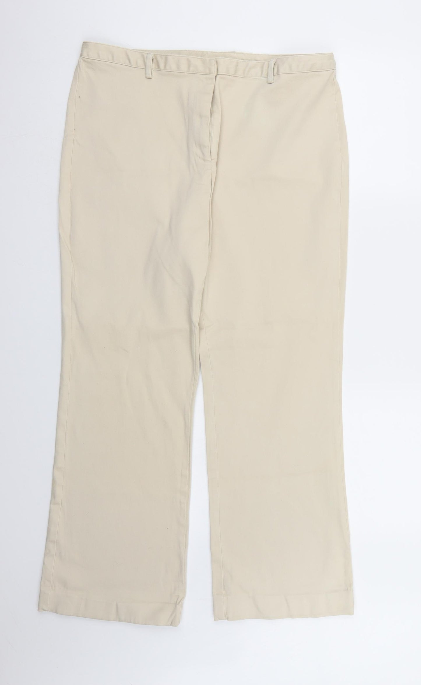 Look Womens Beige   Chino Trousers Size 18 L28 in