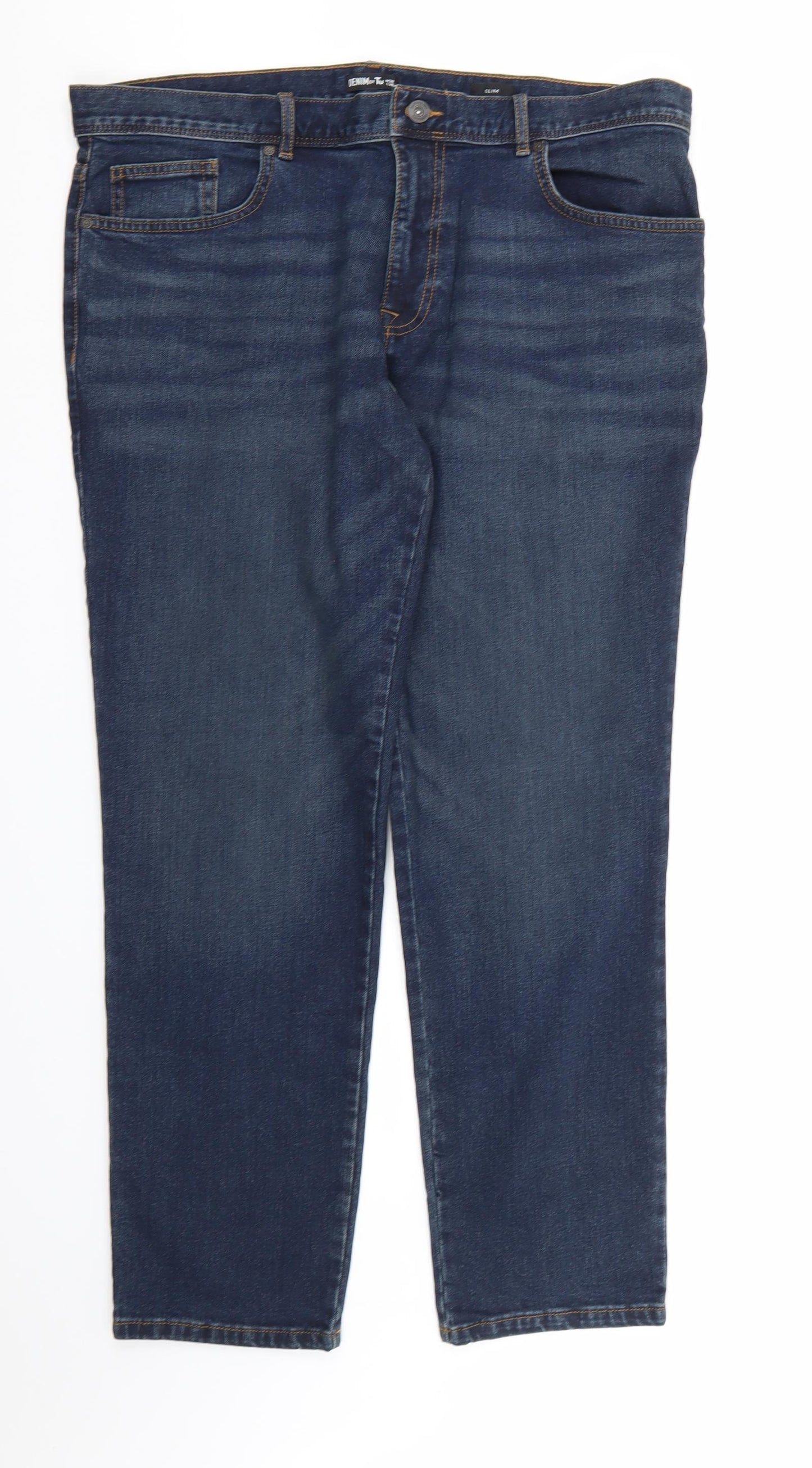 TU Mens Blue  Denim Straight Jeans Size 38 in L30 in