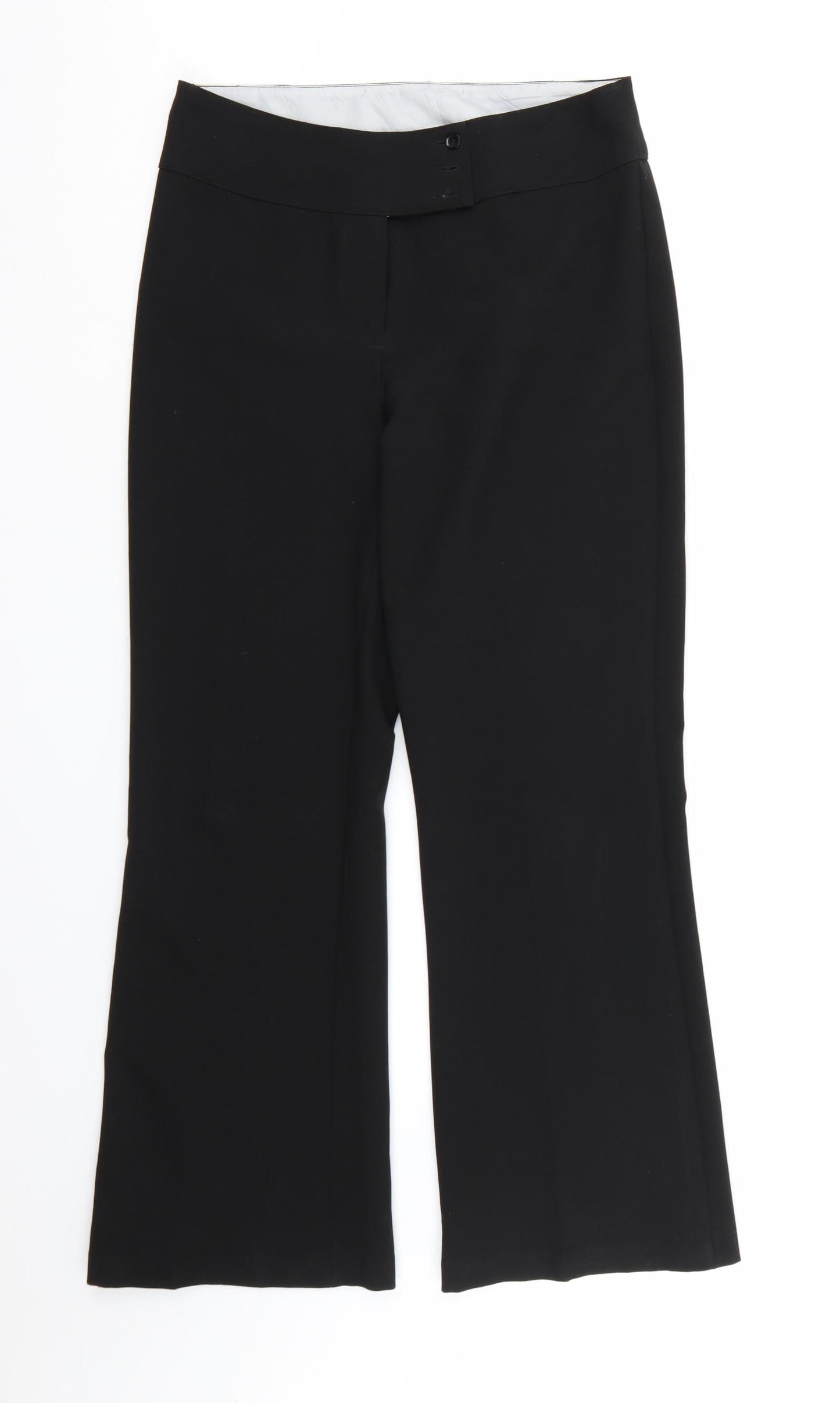 Preworn Womens Black  Rayon Dress Pants Trousers Size 10 L28 in