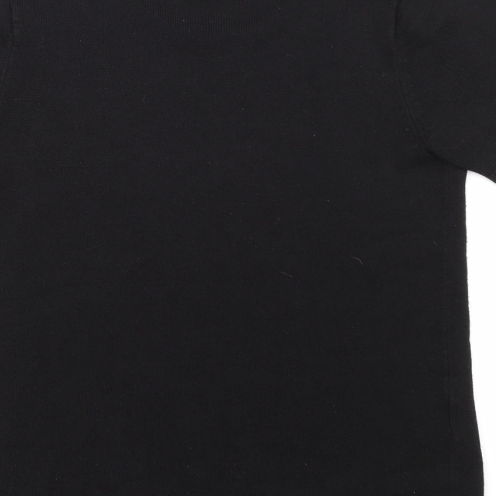 Papaya Womens Black  Knit Pullover Jumper Size 8