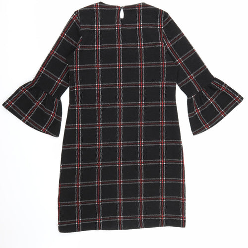 Papaya Womens Beige Check  A-Line  Size 8  - Flared Sleeves