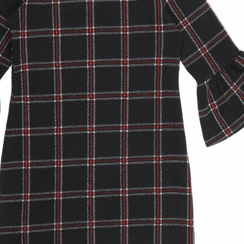 Papaya Womens Beige Check  A-Line  Size 8  - Flared Sleeves