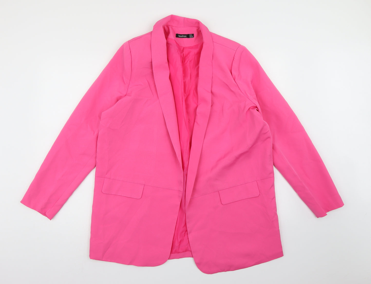 Boohoo Womens Pink   Jacket Blazer Size 14